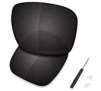 Saucer Premium Replacement Lenses for Oakley Holbrook Metal OO4123 Sunglasses High Definition - Carbon Black Polarized