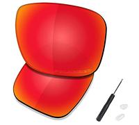 Saucer Premium Replacement Lenses for Oakley Holbrook Metal OO4123 Sunglasses High Definition - Fire Red Polarized