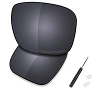 Saucer Premium Replacement Lenses for Oakley Holbrook Metal OO4123 Sunglasses High Definition - Shield Black Polarized