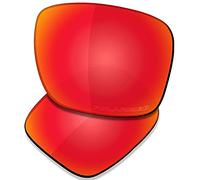Saucer Premium Replacement Lenses for Oakley Holbrook OO9102 Sunglasses High Defense - Fire Red Polarized