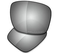 Saucer Premium Replacement Lenses for Oakley Holbrook OO9102 Sunglasses High Definition - Chrome Metal Polarized