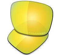 Saucer Premium Replacement Lenses for Oakley Holbrook RX OX8156 56mm Eyeglasses High Defense - 24K Gold Polarized