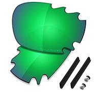 Saucer Premium Replacement Lenses for Oakley Jawbone Vented Racing Jacket Sunglasses High Defense - Jade Green Polarized