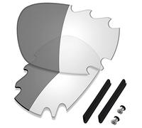 Saucer Premium Replacement Lenses for Oakley Jawbone Vented Racing Jacket Sunglasses High Defense - Photochromic Activated Non Polarized