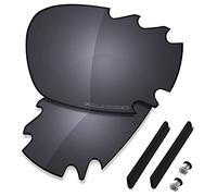 Saucer Premium Replacement Lenses for Oakley Jawbone Vented Racing Jacket Sunglasses High Definition - Shield Black Polarized