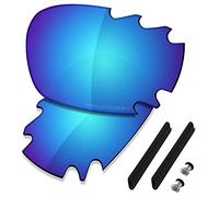 Saucer Premium Replacement Lenses for Oakley Jawbone Vented Racing Jacket Sunglasses High Definition - Glacier Blue Polarized