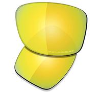 Saucer Premium Replacement Lenses for Oakley Jupiter Squared OO9135 Sunglasses High Definition - 24K Gold Polarized