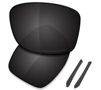 Saucer Premium Replacement Lenses for Oakley Jupiter Squared OO9135 Sunglasses High Definition - Carbon Black Polarized