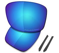 Saucer Premium Replacement Lenses for Oakley Jupiter Squared OO9135 Sunglasses High Definition - Glacier Blue Polarized