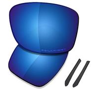 Saucer Premium Replacement Lenses for Oakley Jupiter Squared OO9135 Sunglasses High Definition - Midnight Blue Polarized