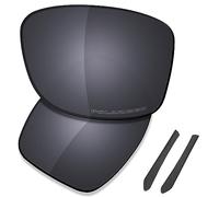 Saucer Premium Replacement Lenses for Oakley Jupiter Squared OO9135 Sunglasses High Definition - Shield Black Polarized