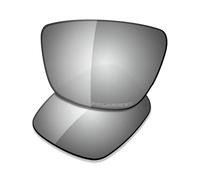 Saucer Premium Replacement Lenses for Oakley Leffingwell OO9100 Sunglasses High Definition - Chrome Metal Polarized