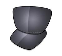 Saucer Premium Replacement Lenses for Oakley Leffingwell OO9100 Sunglasses High Definition - Shield Black Polarized