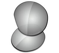 Saucer Premium Replacement Lenses for Oakley Meta HSTN OW8002 51mm Smart Glasses High Defense - Chrome Metal Polarized