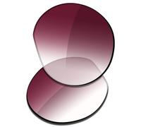 Saucer Premium Replacement Lenses for Oakley Meta HSTN OW8002 51mm Smart Glasses High Definition - Wine Red Gradient Tint Non Polarized