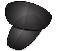 Saucer Premium Replacement Lenses for Oakley Monster Dog Sunglasses High Defense - Carbon Black Polarized