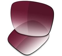 Saucer Premium Replacement Lenses for Oakley Plantaris Ti 006028 63mm Sunglasses High Definition - Wine Red Gradient Tint Non Polarized