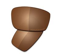 Saucer Premium Replacement Lenses for Oakley Square Wire New 2006 Sunglasses High Defense - Amber Brown Polarized
