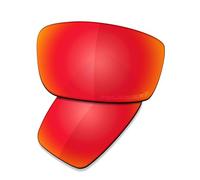 Saucer Premium Replacement Lenses for Oakley Square Wire New 2006 Sunglasses High Defense - Fire Red Polarized
