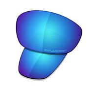 Saucer Premium Replacement Lenses for Oakley Straight Jacket 1999 Sunglasses High Defense - Glacier Blue Polarized