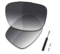 Saucer Premium Replacement Lenses for Oakley TwoFace OO9189 Sunglasses High Defense - Grey Gradient Tint Polarized