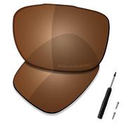 Saucer Premium Replacement Lenses for Oakley TwoFace OO9189 Sunglasses High Definition - Amber Brown Polarized