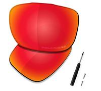 Saucer Premium Replacement Lenses for Oakley TwoFace OO9189 Sunglasses High Definition - Fire Red Polarized