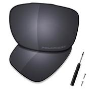 Saucer Premium Replacement Lenses for Oakley TwoFace OO9189 Sunglasses High Definition - Shield Black Polarized
