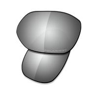 Saucer Premium Replacement Lenses for Oakley Wire Tap 2.0 OO4145 Sunglasses High Defense - Chrome Metal Polarized