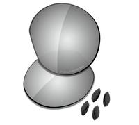 Saucer Premium Replacement Lenses & Nosepads for Oakley Clifden OO9440 Sunglasses High Defense - Chrome Metal Polarized