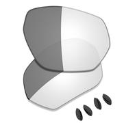 Saucer Premium Replacement Lenses & Nosepads for Oakley Plazma OO9019 | Plazma Asian Fit OO9019A Sunglasses High Defense - Photochromic Activated Non Polarized