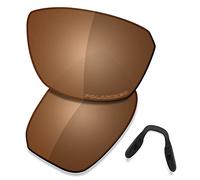 Saucer Premium Replacement Lenses & Nosepads for Oakley Split Shot OO9416 Sunglasses High Definition - Amber Brown Polarized