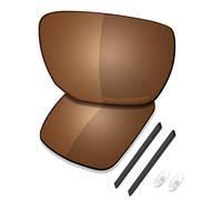Saucer Premium Replacement Lenses & Rubber Kits for Oakley Ejector OO4142 Sunglasses High Defense - Amber Brown Polarized