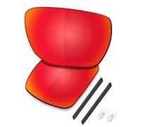 Saucer Premium Replacement Lenses & Rubber Kits for Oakley Ejector OO4142 Sunglasses High Definition - Fire Red Polarized