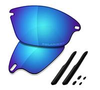 Saucer Premium Replacement Lenses & Rubber Kits for Oakley Fast Jacket OO9097 Sunglasses High Defense - Glacier Blue Polarized