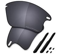 Saucer Premium Replacement Lenses & Rubber Kits for Oakley Fast Jacket XL OO9156 Sunglasses High Definition - Shield Black Polarized