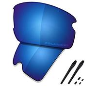 Saucer Premium Replacement Lenses & Rubber Kits for Oakley Flak 2.0 OO9295 Sunglasses High Defense - Midnight Blue Polarized