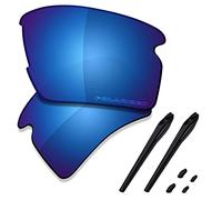 Saucer Premium Replacement Lenses & Rubber Kits for Oakley Flak 2.0 XL OO9188 Sunglasses High Defense - Midnight Blue Polarized