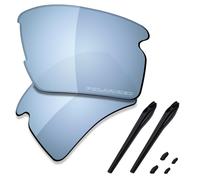 Saucer Premium Replacement Lenses & Rubber Kits for Oakley Flak 2.0 XL OO9188 Sunglasses High Definition - Deep Water Blue Polarized