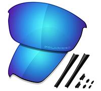 Saucer Premium Replacement Lenses & Rubber Kits for Oakley Flak Jacket Sunglasses High Defense - Glacier Blue Polarized
