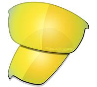 Saucer Premium Replacement Lenses & Rubber Kits for Oakley Flak Jacket Sunglasses High Definition - 24K Gold Polarized