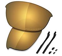 Saucer Premium Replacement Lenses & Rubber Kits for Oakley Half Jacket 2.0 OO9144 Sunglasses High Defense - Bronze Gold Polarized