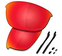 Saucer Premium Replacement Lenses & Rubber Kits for Oakley Half Jacket 2.0 OO9144 Sunglasses High Defense - Fire Red Polarized