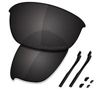 Saucer Premium Replacement Lenses & Rubber Kits for Oakley Half Jacket 2.0 OO9144 Sunglasses High Defense - Carbon Black Polarized
