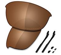 Saucer Premium Replacement Lenses & Rubber Kits for Oakley Half Jacket 2.0 OO9144 Sunglasses High Definition - Amber Brown Polarized