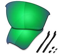 Saucer Premium Replacement Lenses & Rubber Kits for Oakley Half Jacket 2.0 XL OO9154 Sunglasses High Defense - Jade Green Polarized