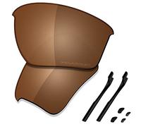 Saucer Premium Replacement Lenses & Rubber Kits for Oakley Half Jacket 2.0 XL OO9154 Sunglasses High Defense - Amber Brown Polarized