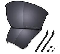 Saucer Premium Replacement Lenses & Rubber Kits for Oakley Half Jacket 2.0 XL OO9154 Sunglasses High Definition - Shield Black Polarized