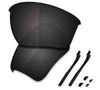 Saucer Premium Replacement Lenses & Rubber Kits for Oakley Half Jacket 2.0 XL OO9154 Sunglasses High Definition - Carbon Black Polarized