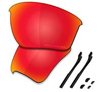 Saucer Premium Replacement Lenses & Rubber Kits for Oakley Half Jacket 2.0 XL OO9154 Sunglasses High Definition - Fire Red Polarized